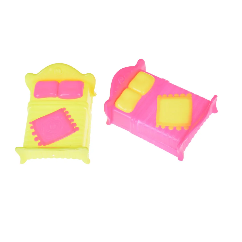 Супер милая кукла случайный цвет Аксессуары Детская кровать для маленькой куклы