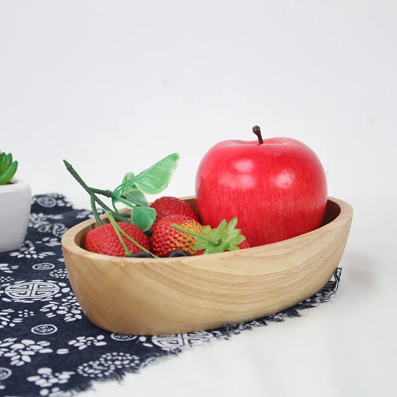 Ship Shape Wooden Bowl Japan Style Dessert/Salad Bowls Cake/Fruits Trays Eco Natural Wood Hotel/Home Use Creative Tableware | Дом и сад