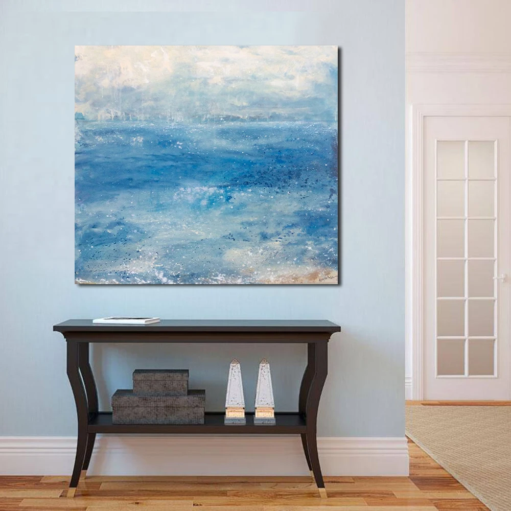 Абстрактные картины в спокойном море для гостиной без рамки современные