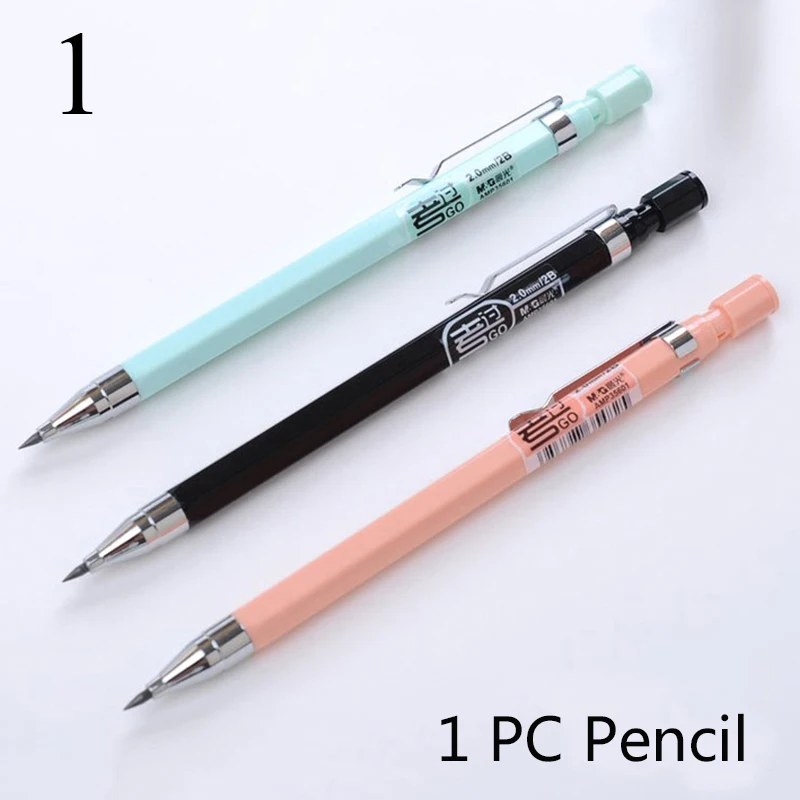 1 pc pencil 1 шт., креативный механический карандаш ярких цветов, 2,0 мм, милые карандаши для письма, подарок для девочек, школьные принадлежности, корейские канцелярские принадлежности - Цвет: 1 pc pencil