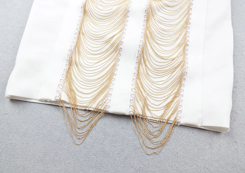 2018New Бандажное платье Vestidos Verano летнее платье с цепочкой, сексуальный короткий держатель, облегающее Клубное платье, вечерние платья без рукавов с открытой спиной