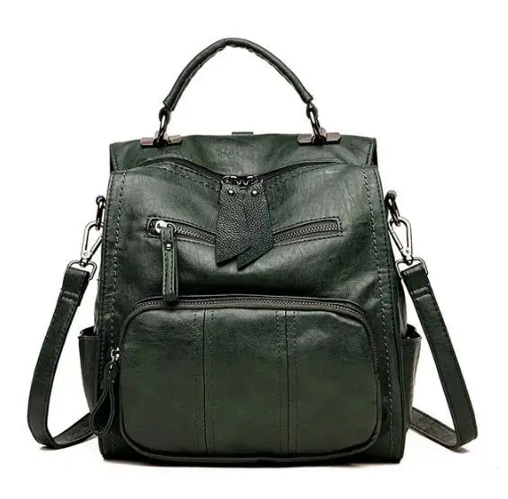 Модный однотонный рюкзак для мам женская мягкая сумка из искусственной кожи