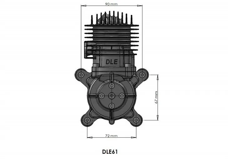 DLE 61CC бензиновый двигатель DLE61 для RC самолета