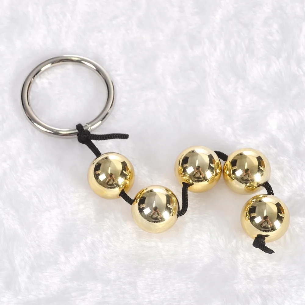 Нетоксичные анальные шарики с 5 шариками секс-игрушки Золотая жемчужина Анальная