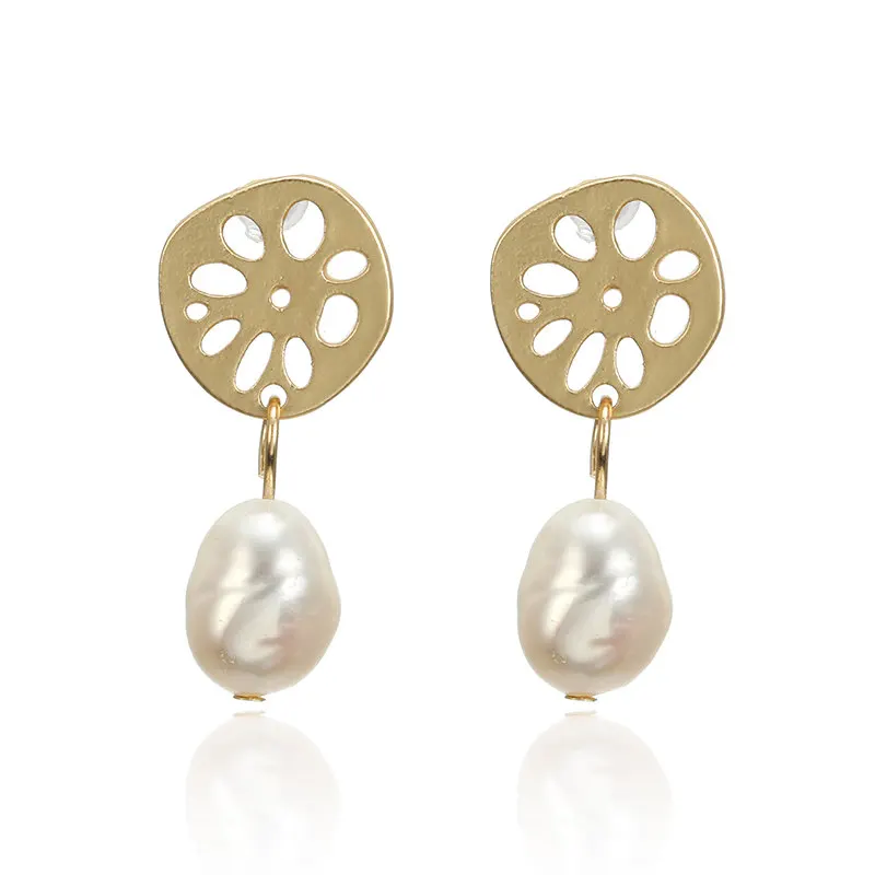 Винтажные серьги для женщин геометрические богемные натуральные пресноводные