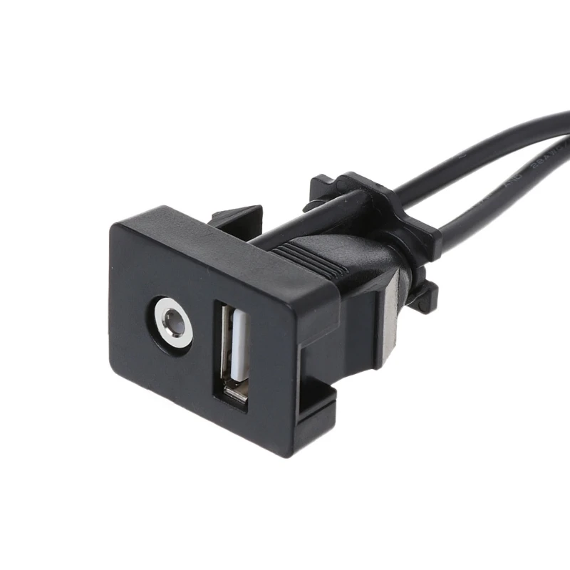 1 м Автомобильная лодка тире смывное крепление USB порт 3 5 мм AUX свинцовый