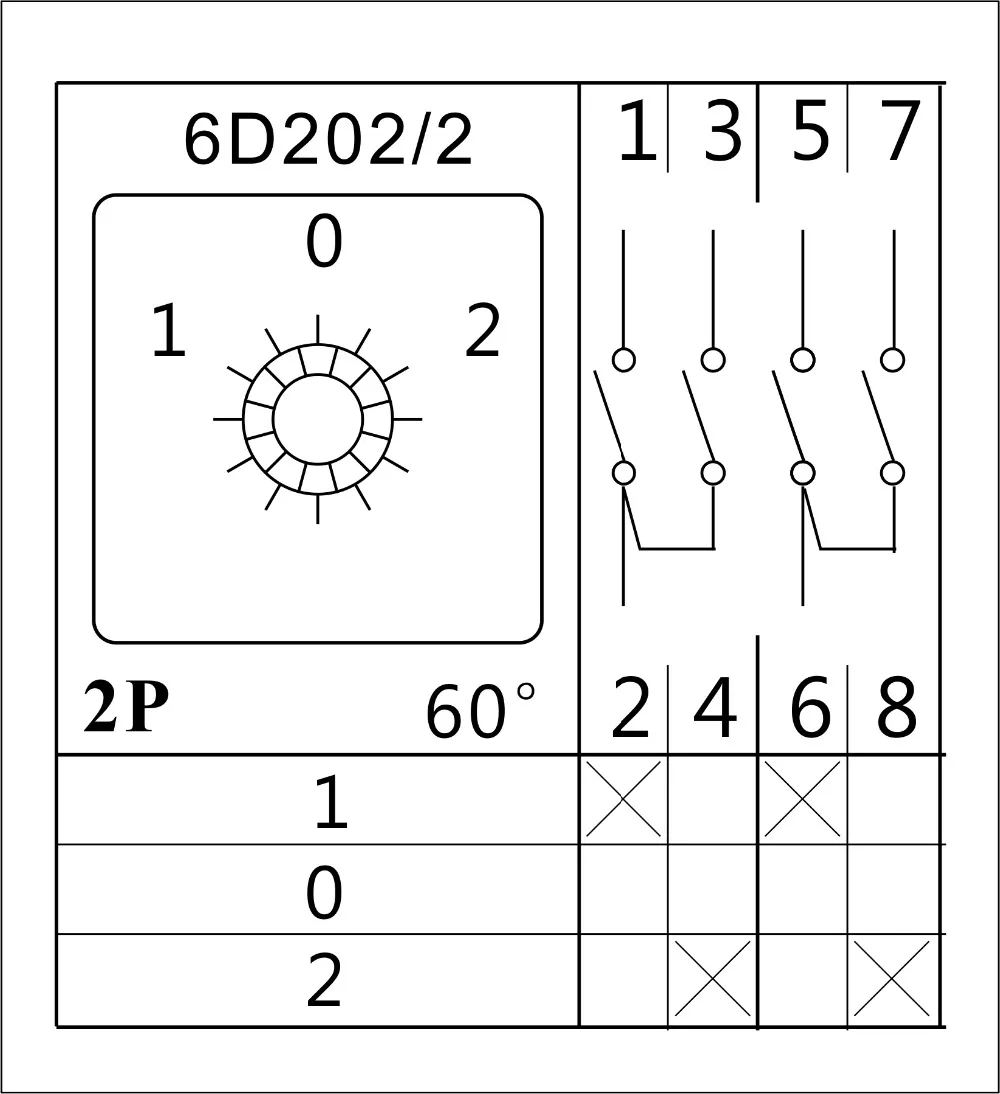 63A Сменные переключатели закрытые изолированный корпус 1 0 2 2P 8 клеммы с защитной