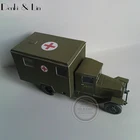 1:43 3D 14X6 см, Советская скорая помощь Zis-44, бумажная модель грузовика времен Второй мировой войны, сборная игра-головоломка ручной работы