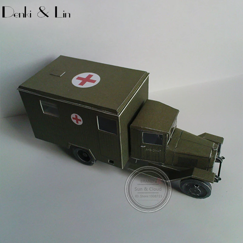 Модель робота скорой помощи в масштабе 1:43 3D 14X6 см|truck paper model|paper modelwar 3d model |
