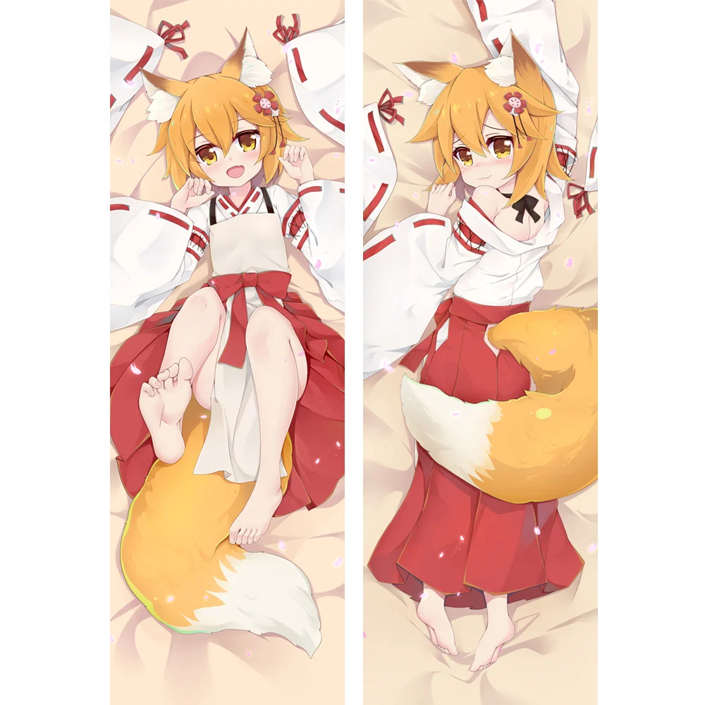 Аниме JK манга полезные лиса Сенько-Сан-милый облегающий Dakimakura тела объятия Подушка Чехол домашнего декора кровати, накидка для подушки, чехол, без шнуровки