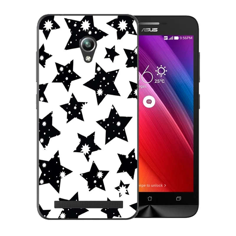 Мягкий силиконовый чехол для Asus Zenfone Go ZC500TG с красочным рисунком ZC ZC500 500 500TG
