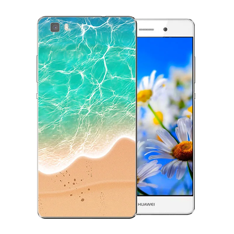 Soft TPU Phone Case for Huawei P8 LITE Silicon Matte Back Cover Anti Knock Slim Funda Ascend Lite Landscape Pattern Coque |