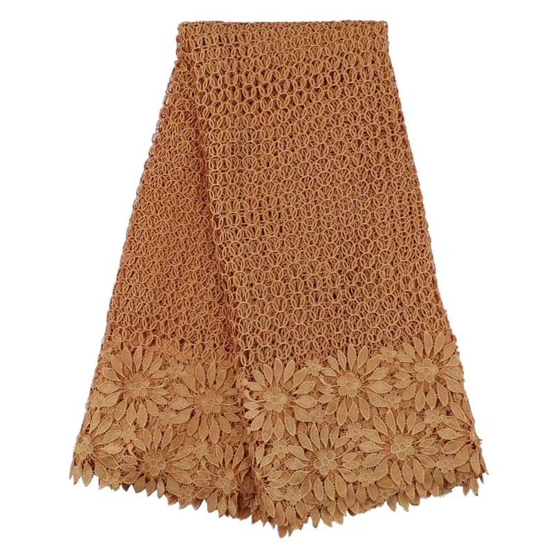 Новейшая вышивка африканские кружевные ткани высокого качества для свадебного платья водорастворимое