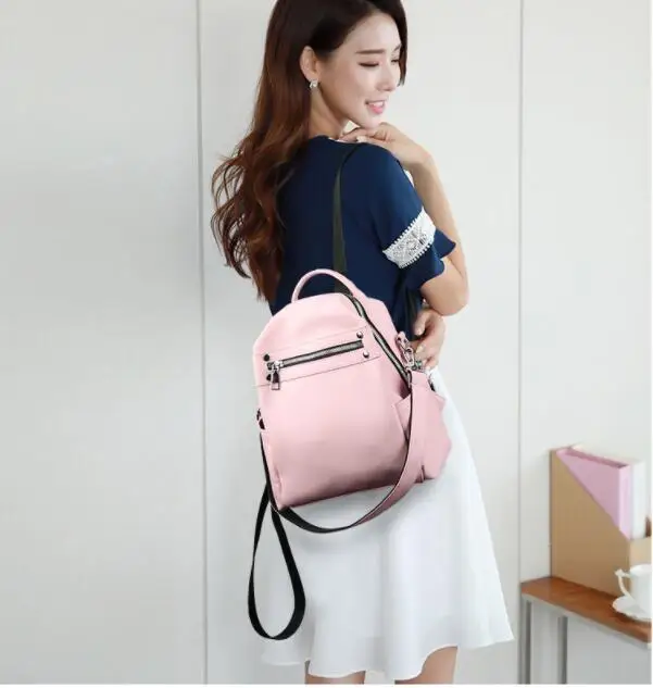 1 piece New PU Shoulder Bag Multi-purpose Casual Fashion Ladies Backpack Travel Bag For Girls schoolbag