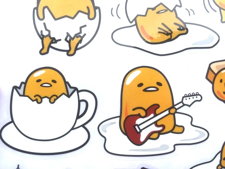 40 шт./4 карты 15*30 см ПВХ наклейка Gudetama японский мультфильм Звезда татуировки для путешествий модель наклейка на коробке чемодан