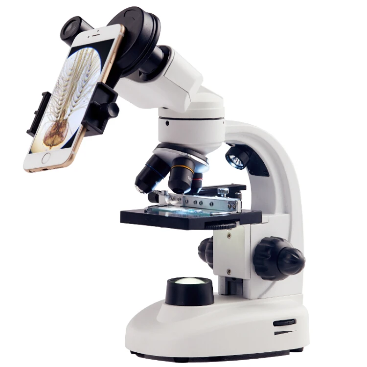 Профессиональный бинокулярный оптический микроскоп вверх и вниз светодиоды 40X
