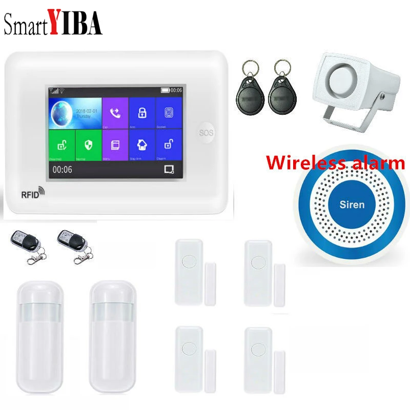 SmartYIBA 3g wifi беспроводная домашняя охранная сигнализация с полным сенсорным