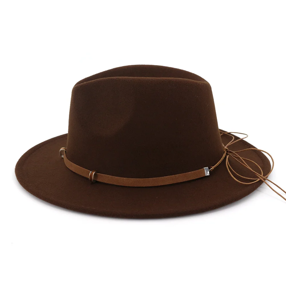 Zgllywr шерсть Для женщин мужчин фетровая шляпа с кисточкой в богемном стиле ленты