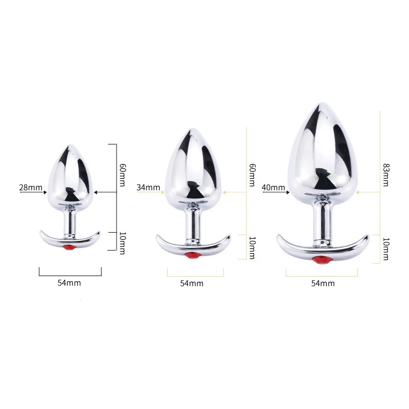 Металлическая Анальная пробка 3 размера Анальный дилататор стимулятор простаума
