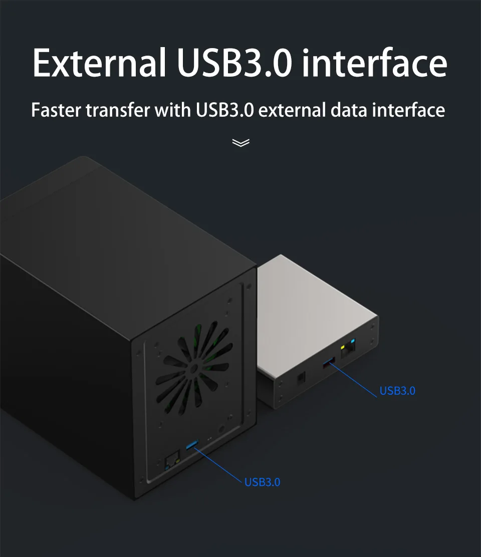 Гигабитный Ethernet NAS HDD корпус смарт HDD чехол для 2,5 ''жесткий диск гигабитный Ethernet интерфейс Nas диск удаленного доступа