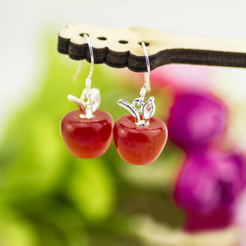 2018 sexy opal fruit apple lady earrings Six - color cartoon girl eardrop gift | Украшения и аксессуары