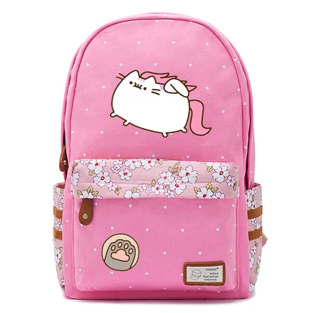 Толстая кошка mochila Холщовая Сумка Единорог Рюкзак для подростков девочек женская школьная Дорожная сумка на плечо высокое качество Милая - Цвет: 26