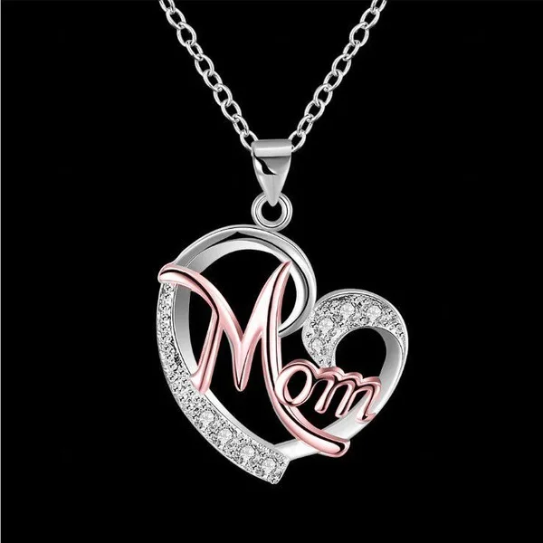 Fashion hotsale double color separation rose gold mom necklace heart necklaces pendant | Украшения и аксессуары