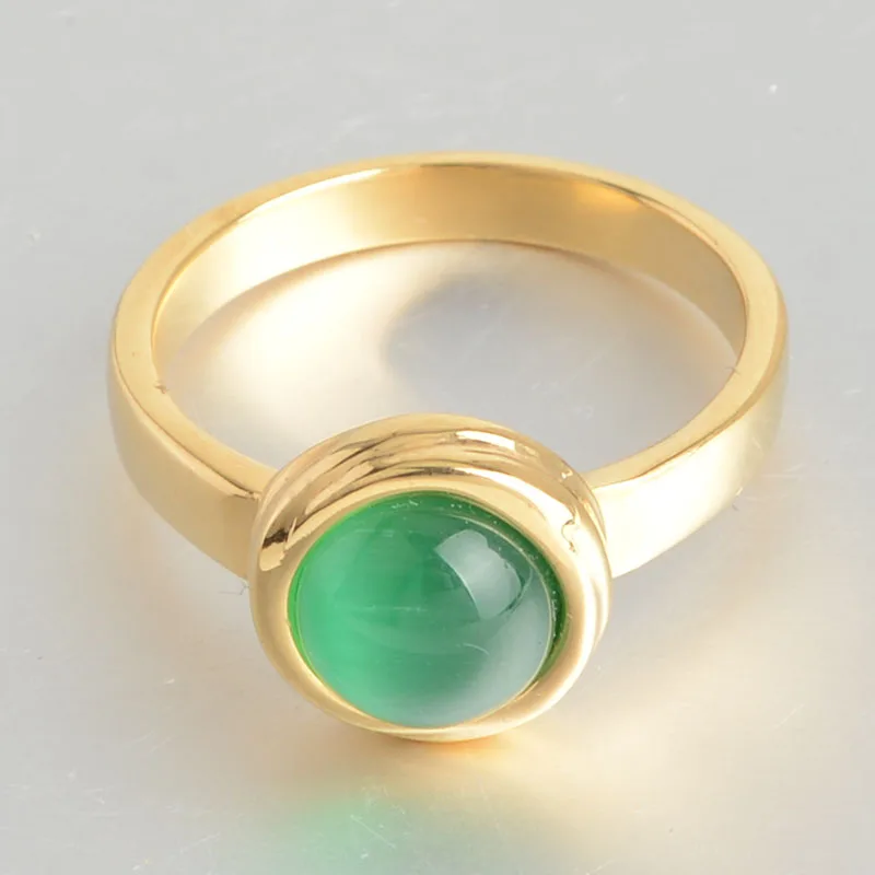 Кольцо женское из нержавеющей стали золотого цвета с римскими цифрами |