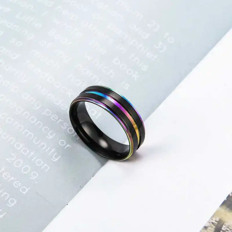 Новинка, мужское кольцо Anel Masculino Anillos, Радужное кольцо из нержавеющей стали, обручальное кольцо, красочное ювелирное изделие brother