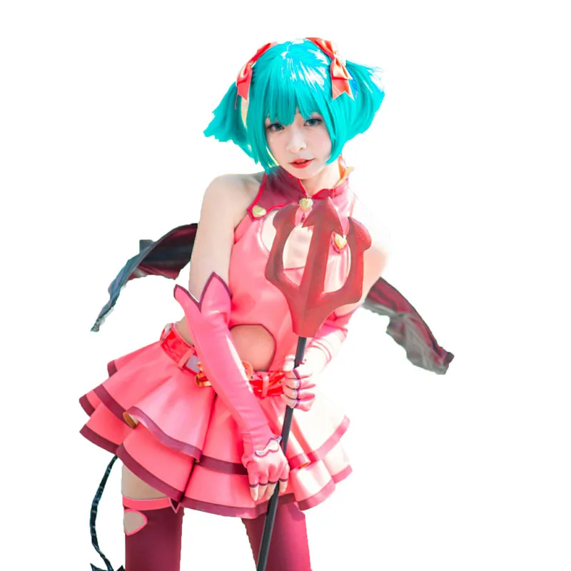 VOCALOID/V Hatsune Мику Косплей Костюм сердце Охотник Маленький Дьявол Платье с крыльями полный комплект униформы Хэллоуин карнавал аниме cos