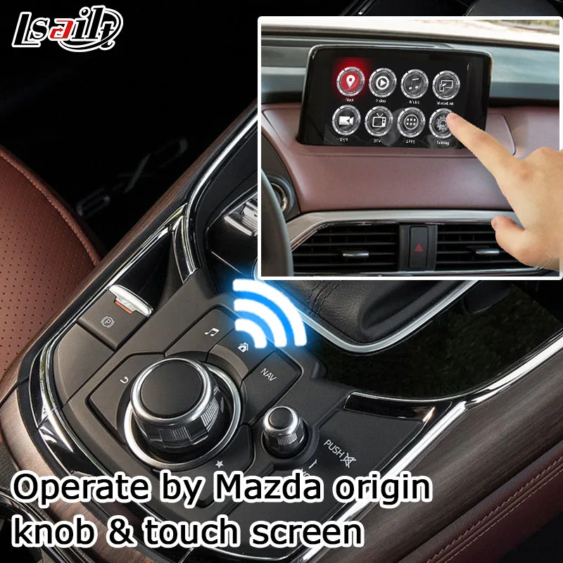 Андроид/carplay интерфейсный блок для новых Mazda CX 9 с GPS навигации youtube видео интерфейс