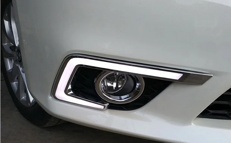 Светодиодный фонарь дневного света для Nissan Sentra водонепроницаемый желтый индикатор поворота бампер светодиодный DRL