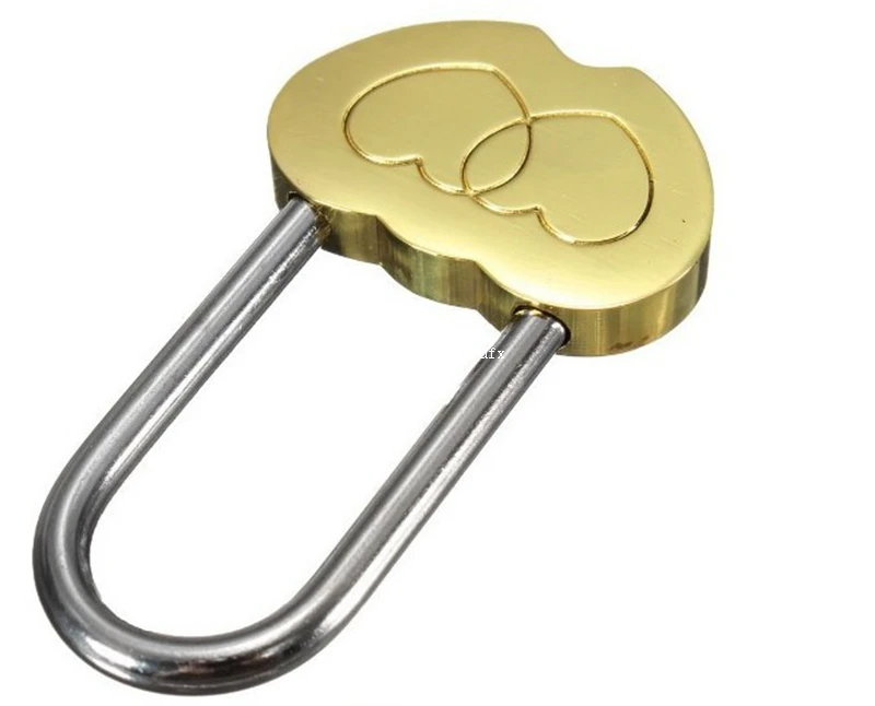 Замок Навесной двойной с гравировкой в форме сердца 100 шт. | Дом и сад