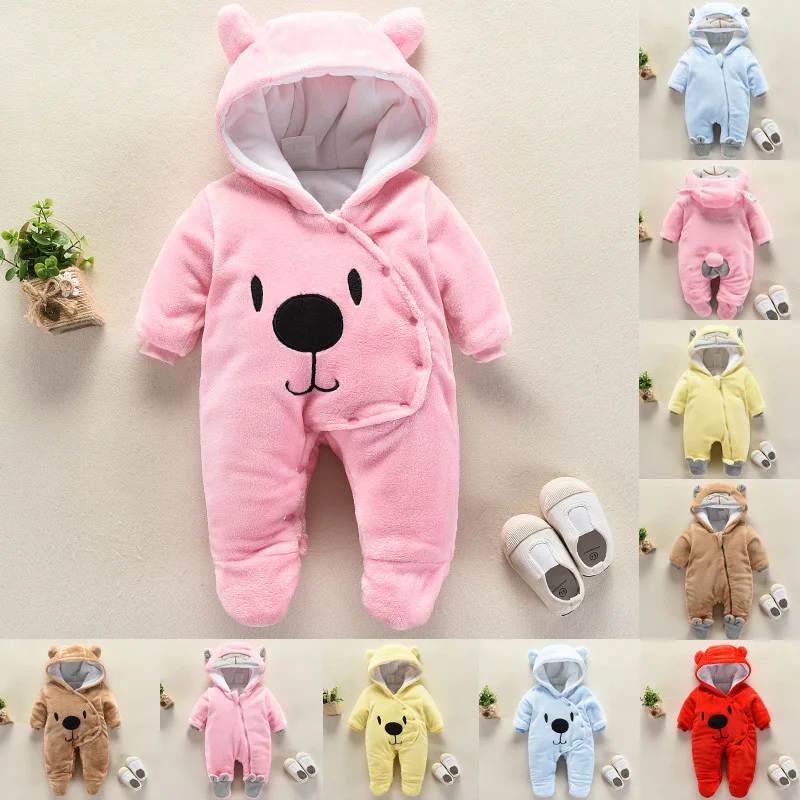Baby Climbing Jumpsuit with Footies Cartoon Animal for Boy and Girl Ropa Clothes Newborn to 12 Month Bear Ear Clothing | Детская одежда