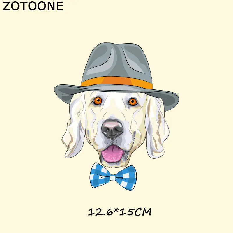ZOTOONE нашивки с изображением собаки из мультфильма, наклейка с утюгом на одежду, нашивка, Аппликации, сделай сам, футболка, платье, термопереводная бумага C