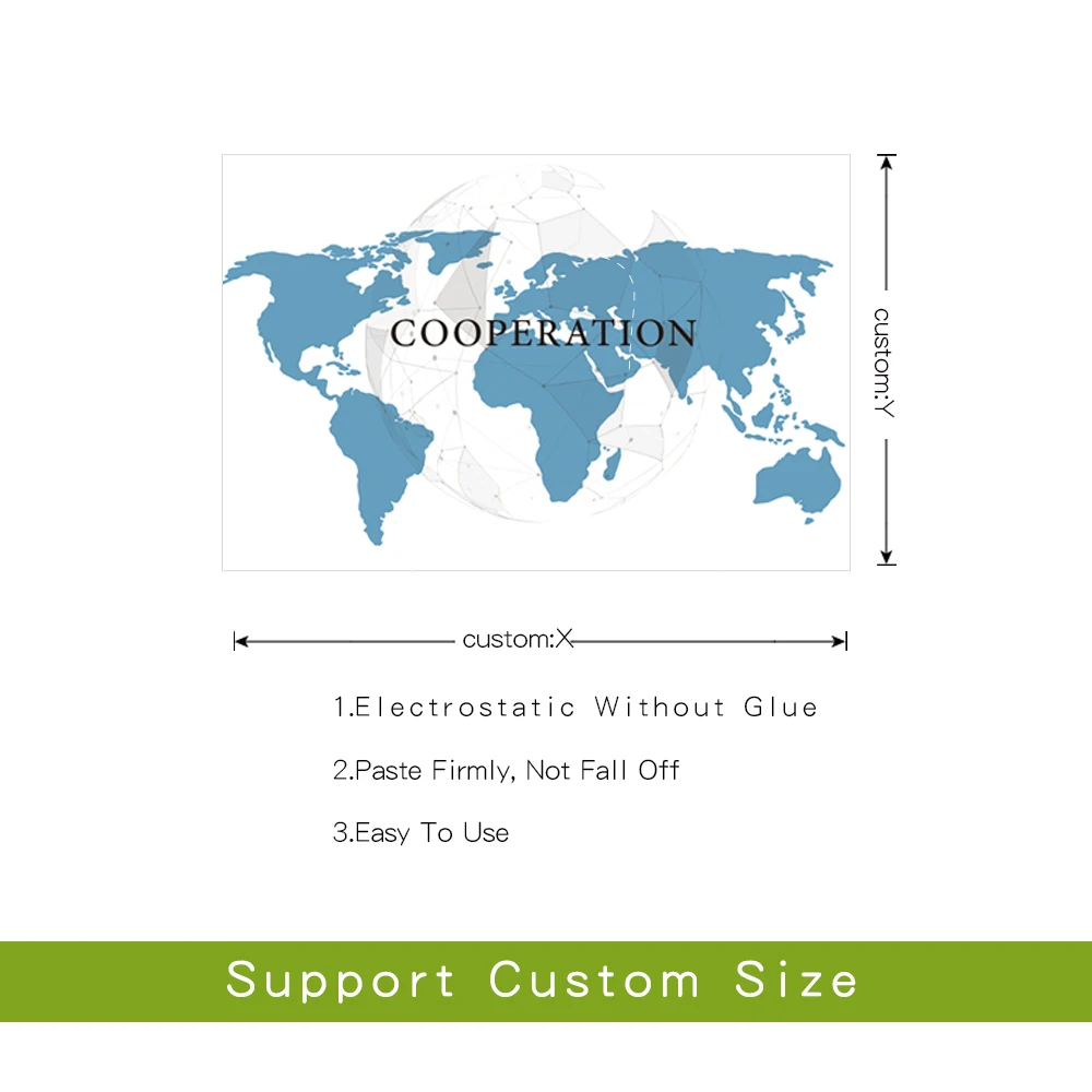 Dicor карта мира Стекло фильм окна/Стеклянная Дверная наклейка матовый прозрачный
