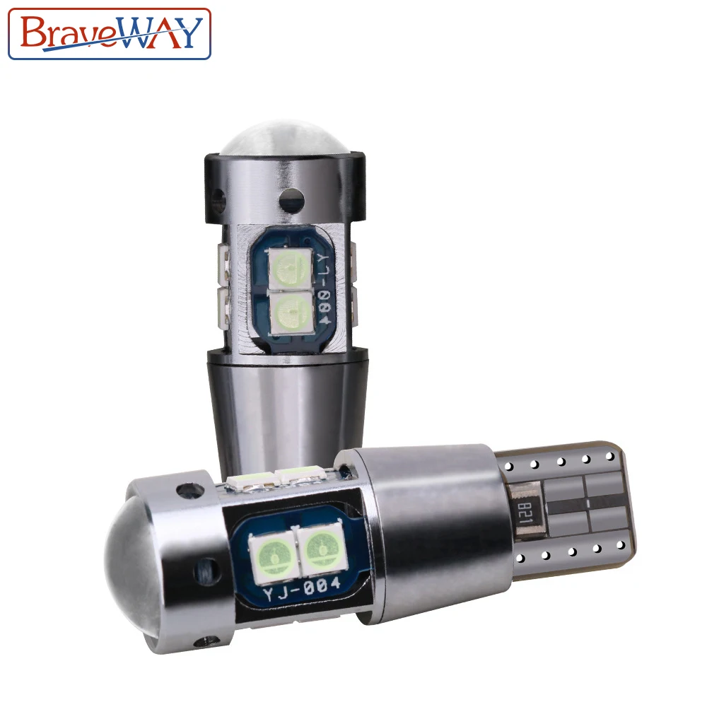 

BraveWay 4PCS High Quality T10 W5W Super Bright LED Car Interior Reading Dome Light Marker Lamp 168 194 LED Auto Wedge Parking