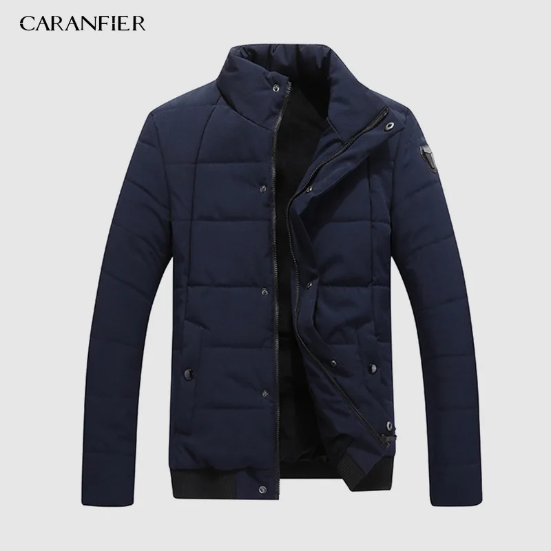 Новинка 2019 осенне зимняя мужская теплая куртка CARANFIER повседневные парки Мужское
