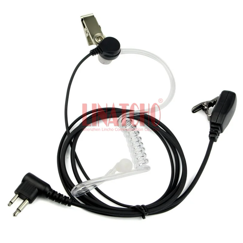 2 pin Воздушная трубка ухо наушник микрофон двухстороннее радио GP308 GP350 GP2000