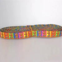 5816mm 100 polyester cartoon dog color handmade accessories laciness woven jacquard ribbon for diy dog collar