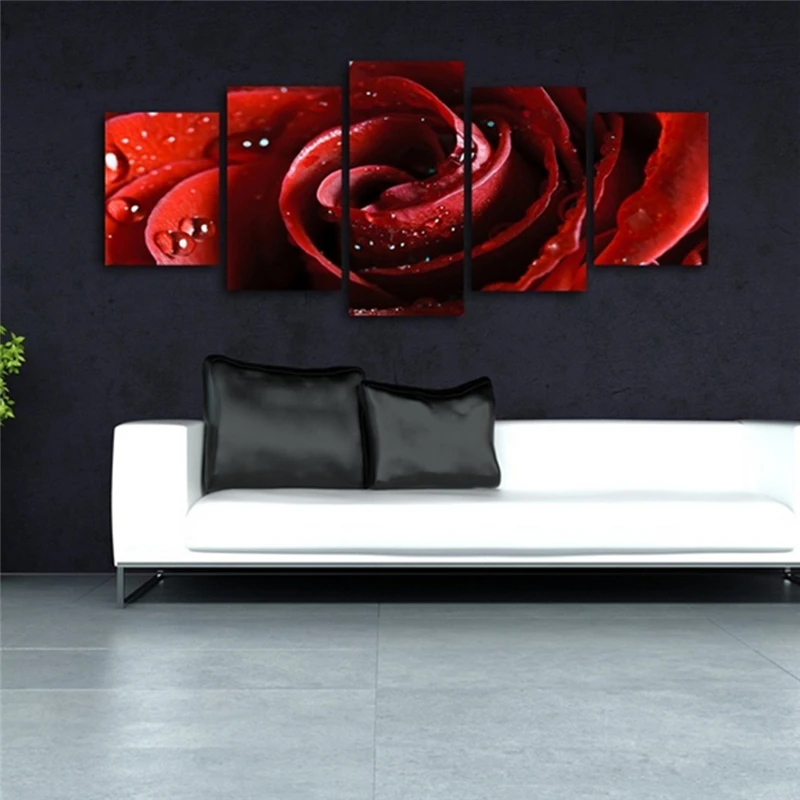 Новинка 5 шт. Модульная картина домашний Декор Рисунок нанесенный Современная