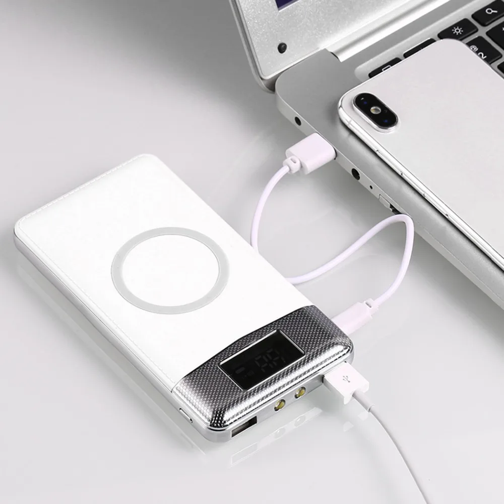 Wiress power Bank 30000 мАч портативный внешний аккумулятор Внешняя Батарея цифровой