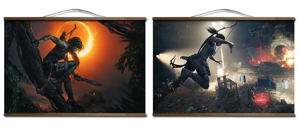 Shadow of the Tomb Raider игровой плакат для HD холст декоративные постеры настенная живопись с твердой деревянной подвеской свиток