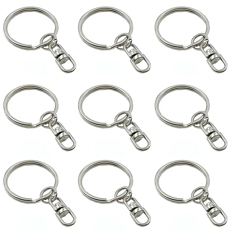 

Women 20pcs Key Ring With Connector Split Ring KeyChain Metal Keychains 25mm Keyrings Diy Key Pendant Keyring