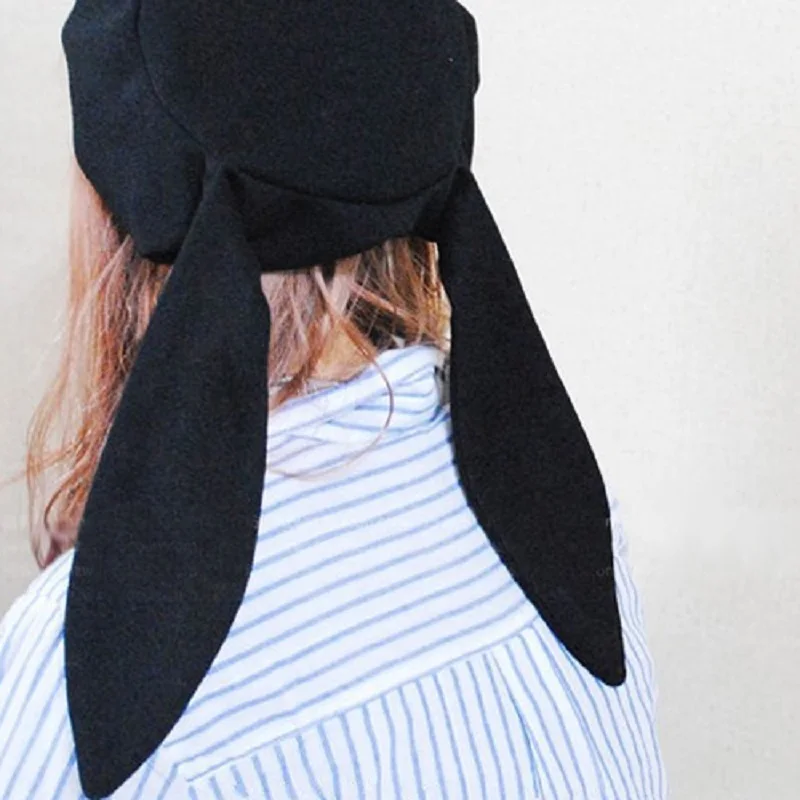 

Korean Style Girls Student Beret Hat for Women Fashion Cute Rabbit Bunny Ears Hats Casual High Quality Solid Harajuku Chic Hats
