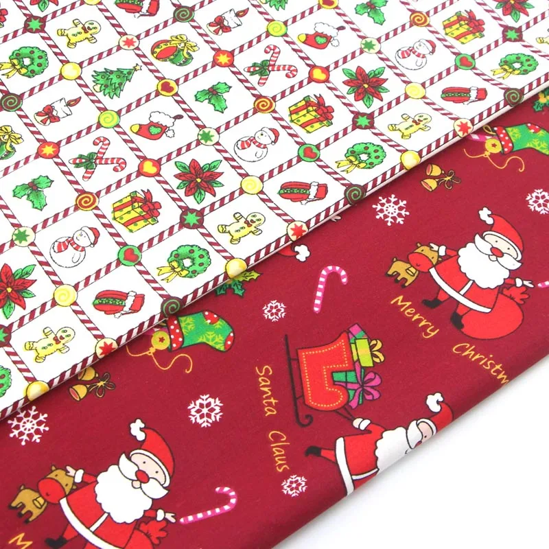 40x50cm Christmas Series Cotton Fabric Diy Sewing Quilting Doll Kid Cloth Handmade Needlework Material Telas To Patchwork D20 | Дом и сад