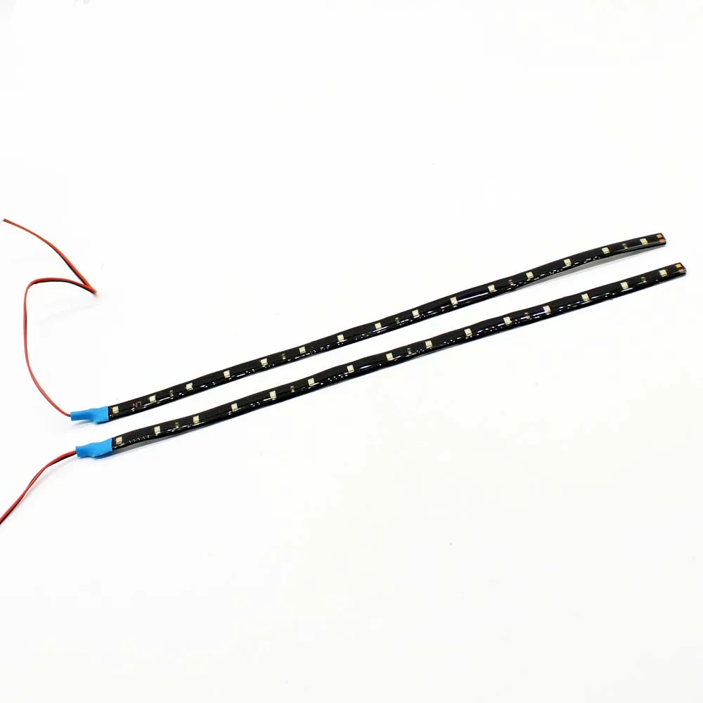 2pcs Waterproof Car Auto Decorative Flexible LED Strip HighPower 12V 30cm 15SMD Daytime Running Light DRL Blue | Автомобили и
