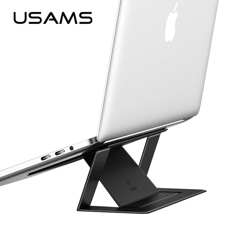 Складной держатель для ноутбука USAMS Портативный кожаный ноутбук подставка Apple