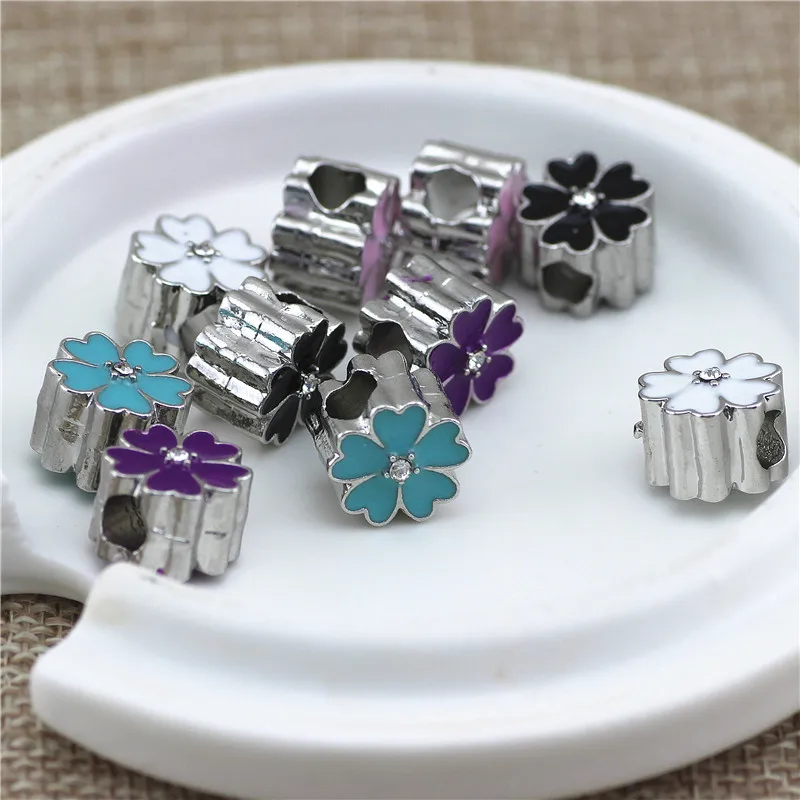 5 видов цветов цветы cz бисер с большим отверстием подходит DIY Пан Шарм змея скелет