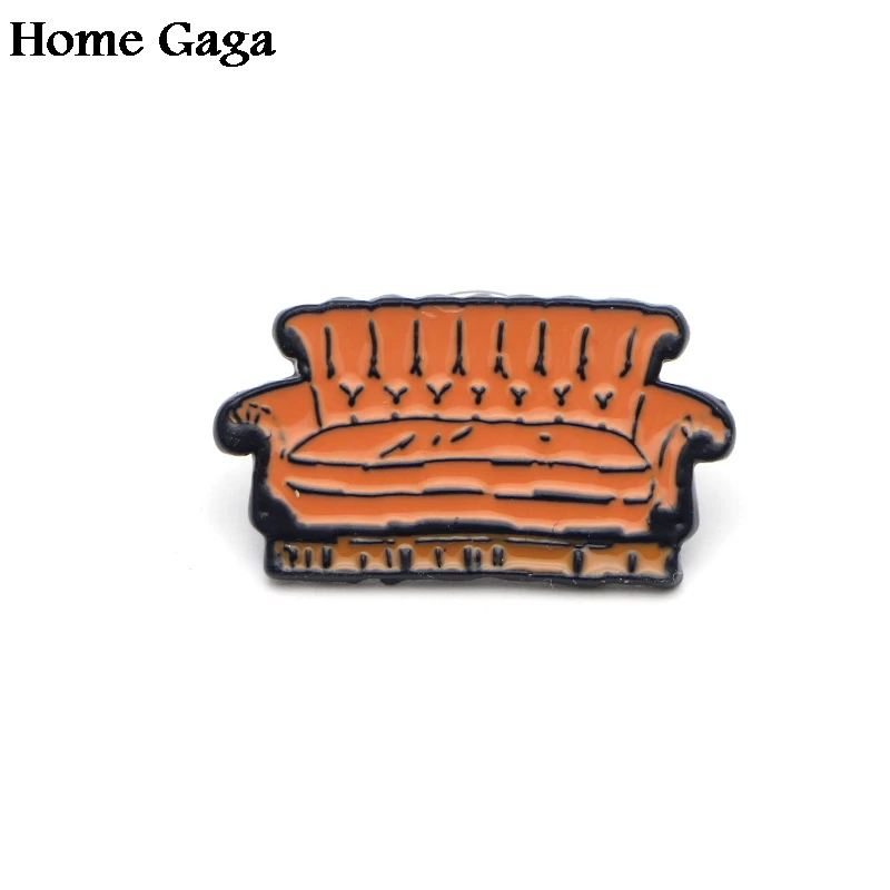 D0328 Homegaga Новое поступление ТВ Шоу друзья диван булавки брошь с омаром для свитера булавки значки подарок ювелирные изделия для мужчин женщин девочек детей - Цвет: 2